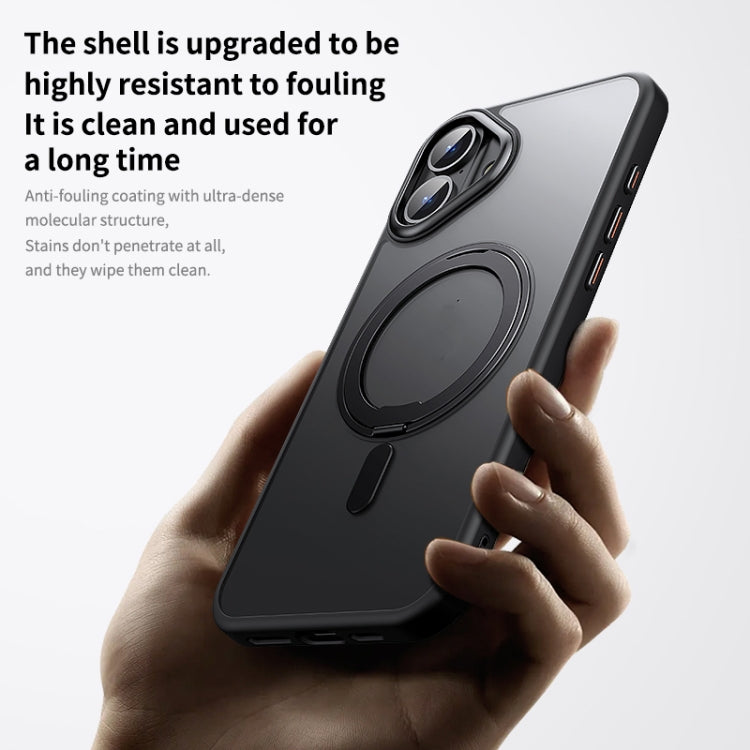 For iPhone 16 Plus 360 Rotating MagSafe Magnetic Frosted Phone Case(Purple) - iPhone 16 Plus Cases by PMC TechLife | Online Shopping South Africa | PMC TechLife | Buy Now Pay Later Mobicred