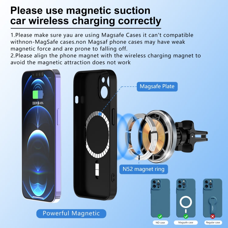 M68 15W Magnetic Wireless Charging Car Holder(Dark Grey) - Wireless Charger Holders by PMC TechLife | Online Shopping South Africa | PMC TechLife | Buy Now Pay Later Mobicred