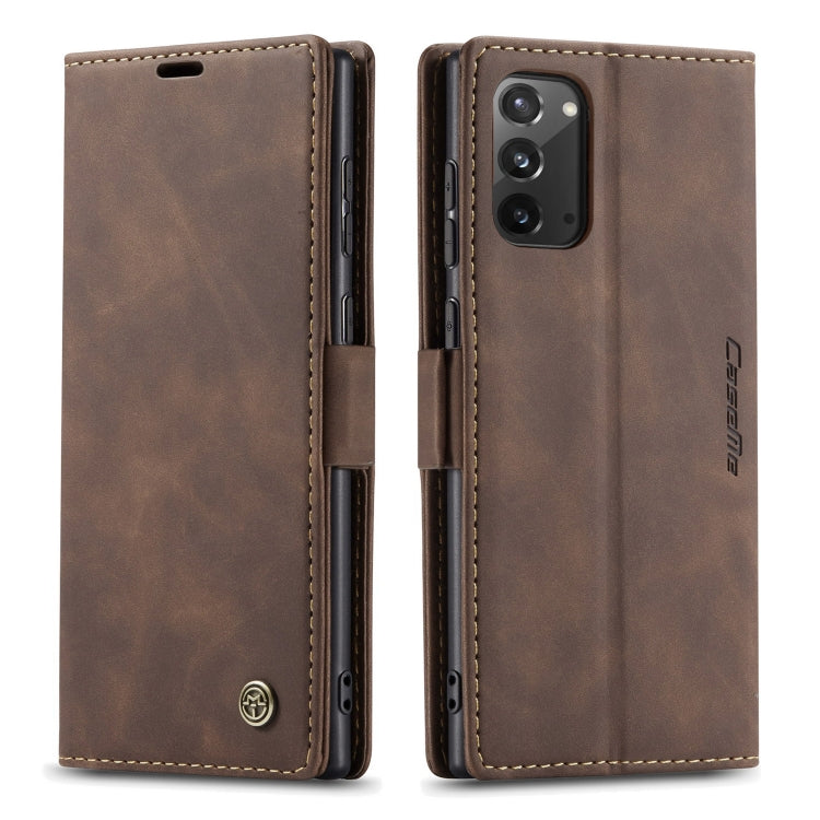 For Samsung Galaxy Note20 CaseMe Multifunctional Horizontal Flip Leather Case, with Card Slot & Holder & Wallet(Coffee) - Galaxy Note20 Cases by CaseMe | Online Shopping South Africa | PMC TechLife | Buy Now Pay Later Mobicred