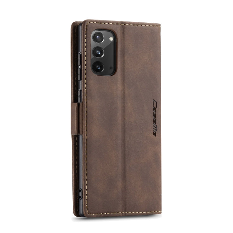 For Samsung Galaxy Note20 CaseMe Multifunctional Horizontal Flip Leather Case, with Card Slot & Holder & Wallet(Coffee) - Galaxy Note20 Cases by CaseMe | Online Shopping South Africa | PMC TechLife | Buy Now Pay Later Mobicred