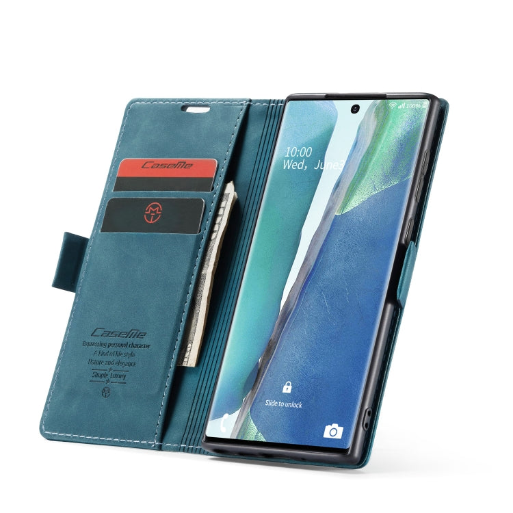 For Samsung Galaxy Note20 Ultra CaseMe Multifunctional Horizontal Flip Leather Case, with Card Slot & Holder & Wallet(Blue) - free shipping - PMC Jewellery - Order now!