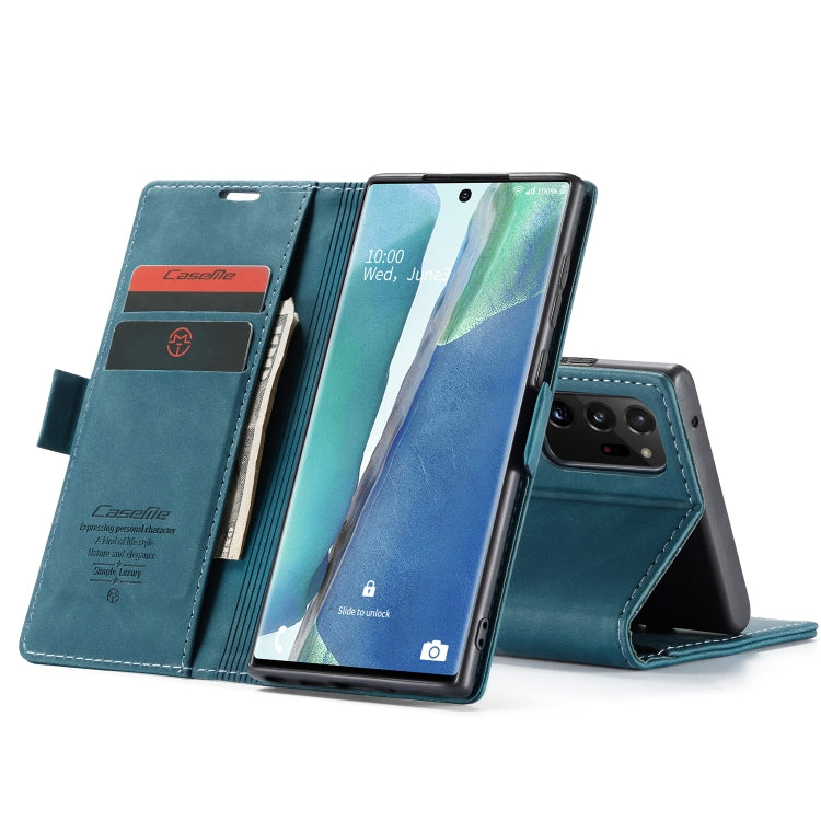 For Samsung Galaxy Note20 Ultra CaseMe Multifunctional Horizontal Flip Leather Case, with Card Slot & Holder & Wallet(Blue) - free shipping - PMC Jewellery - Order now!