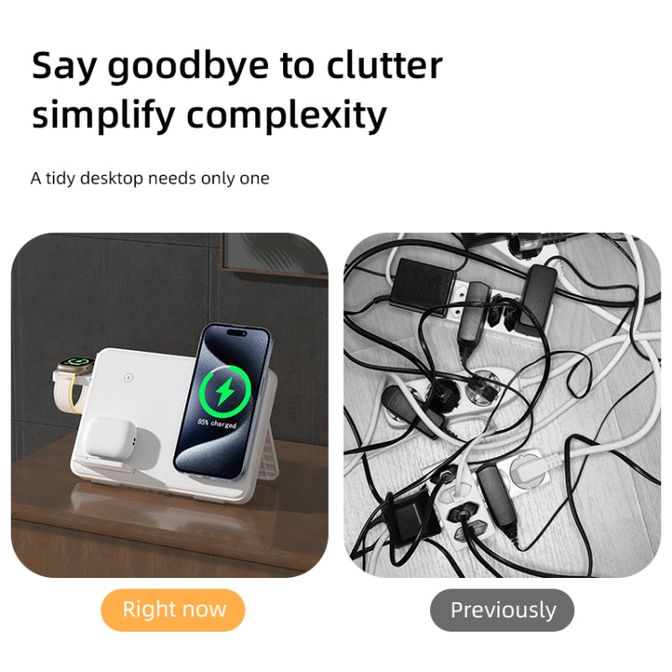 C30 15W 3 in 1 Magnetic Wireless Charger with Night Light(Black) - free shipping - PMC Jewellery - Order now!