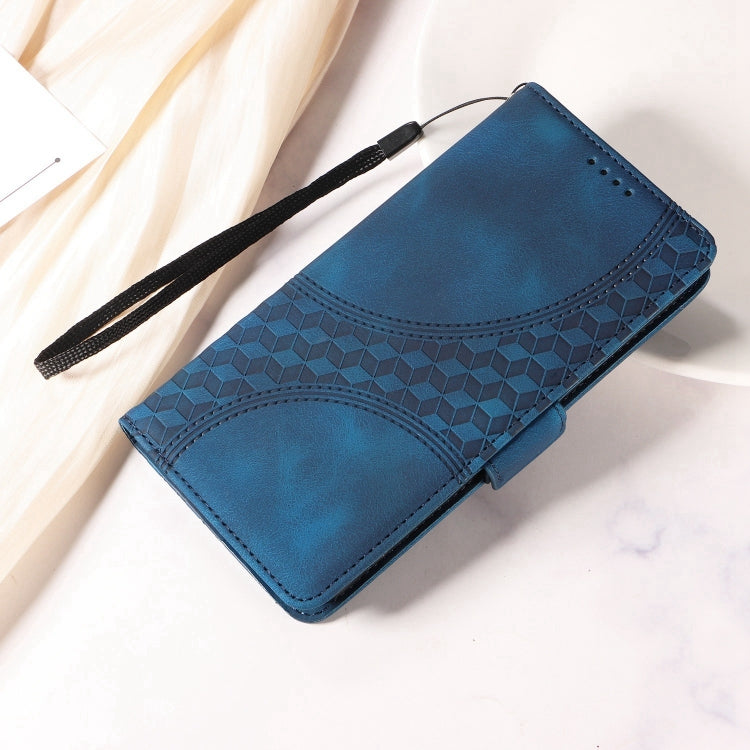 For Redmi K70 / K70 Pro Embossed Rhombus Starry Leather Phone Case(Blue) - free shipping - PMC Jewellery - Order now!