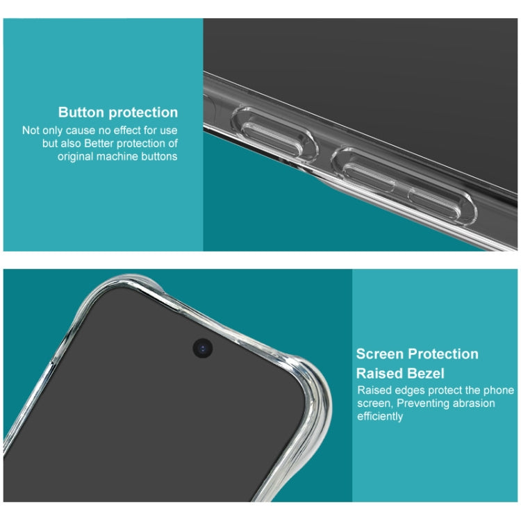 For OPPO Reno12 Global IMAK Corrugated Texture Airbag TPU Phone Case(Transparent Black) - OPPO Cases by imak | Online Shopping South Africa | PMC Jewellery | Buy Now Pay Later Mobicred