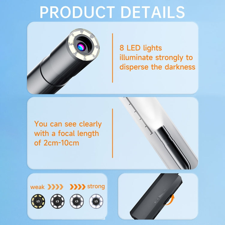 AN112 2 in 1 USB-C / Type-C + 8 Pin Interface 5.5mm HD Industry Endoscope, Length:10m Soft Tube -  by PMC TechLife | Online Shopping South Africa | PMC TechLife | Buy Now Pay Later Mobicred