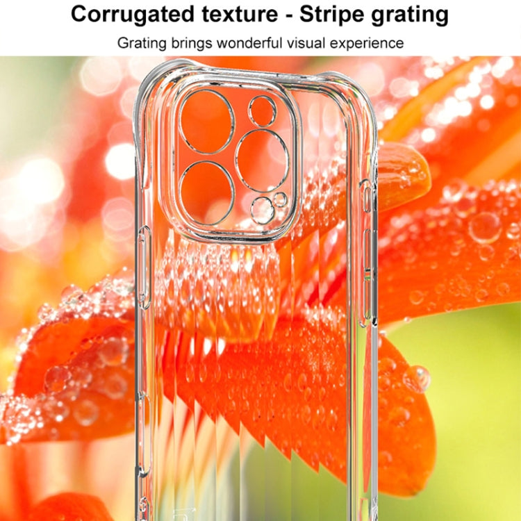 For iPhone 16 Pro Max IMAK Corrugated Texture Airbag TPU Phone Case(Transparent) - iPhone 16 Pro Max Cases by imak | Online Shopping South Africa | PMC TechLife | Buy Now Pay Later Mobicred