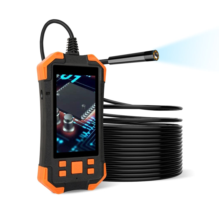 T20 4.3 inch IPS Screen 7.9mm Triple Camera IP67 Waterproof Hard Cable Digital Endoscope, Length:2m(Black Orange) -  by PMC TechLife | Online Shopping South Africa | PMC TechLife | Buy Now Pay Later Mobicred