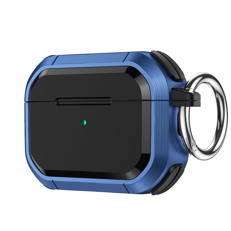 For AirPods Pro / Pro 2 Armor TPU + PC Earbuds Box Protective Case with Metal Buckle(Dark Blue) - For AirPods Pro 2 by PMC Jewellery | Online Shopping South Africa | PMC Jewellery | Buy Now Pay Later Mobicred