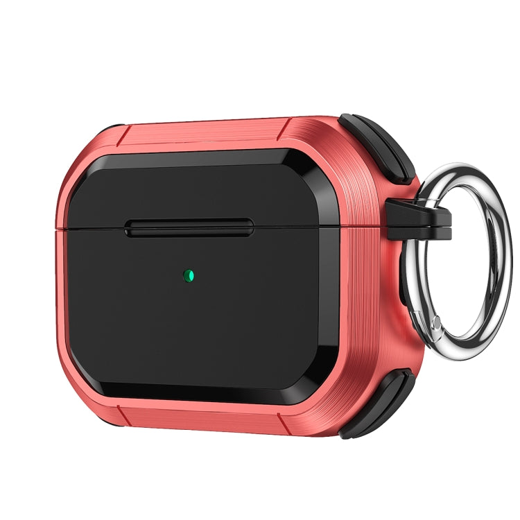 For AirPods 3 Armor TPU + PC Earbuds Box Protective Case with Metal Buckle(Red) - For AirPods 3 by PMC Jewellery | Online Shopping South Africa | PMC Jewellery | Buy Now Pay Later Mobicred