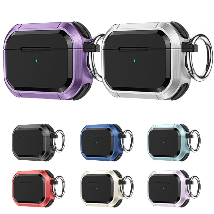 For AirPods 3 Armor TPU + PC Earbuds Box Protective Case with Metal Buckle(Black) - For AirPods 3 by PMC Jewellery | Online Shopping South Africa | PMC Jewellery | Buy Now Pay Later Mobicred