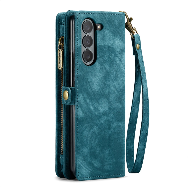 For Samsung Galaxy Z Fold6 5G CaseMe 008 Multifunctional Zipper Wallet Leather Phone Case with Lanyard(Blue) - free shipping - PMC Jewellery - Order now!