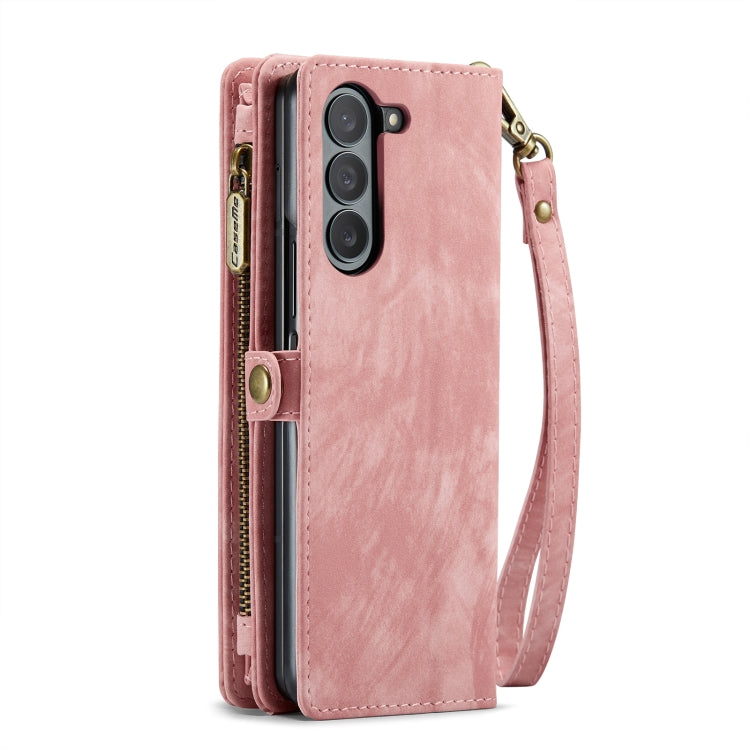 For Samsung Galaxy Z Fold6 5G CaseMe 008 Multifunctional Zipper Wallet Leather Phone Case with Lanyard(Pink) - free shipping - PMC Jewellery - Order now!