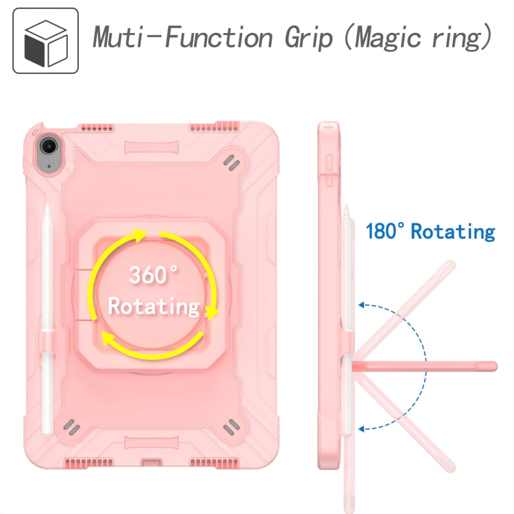 For iPad Air 11 2025 / 2024 Handle Grip Holder Silicone Hybrid PC Tablet Case with Strap(Rose Gold) - iPad Air 11 2025 / 2024 Cases by PMC TechLife | Online Shopping South Africa | PMC TechLife | Buy Now Pay Later Mobicred