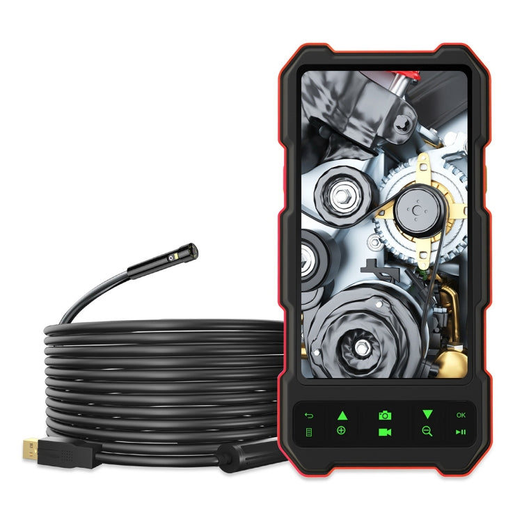 T21 4.5 inch IPS Color Screen 5.5mm Dual Camera Split Hard Cable Industrial Endoscope, Length:5m(Black Red) -  by PMC TechLife | Online Shopping South Africa | PMC TechLife | Buy Now Pay Later Mobicred