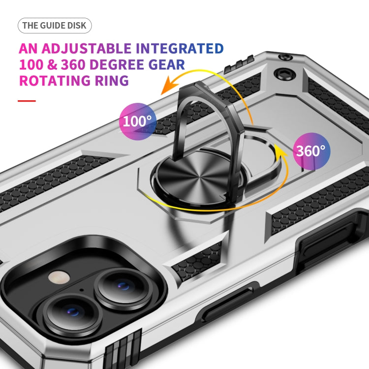 For iPhone 16 Shockproof TPU Hybrid PC Phone Case with Holder(Silver) - free shipping - PMC TechLife - Order now!