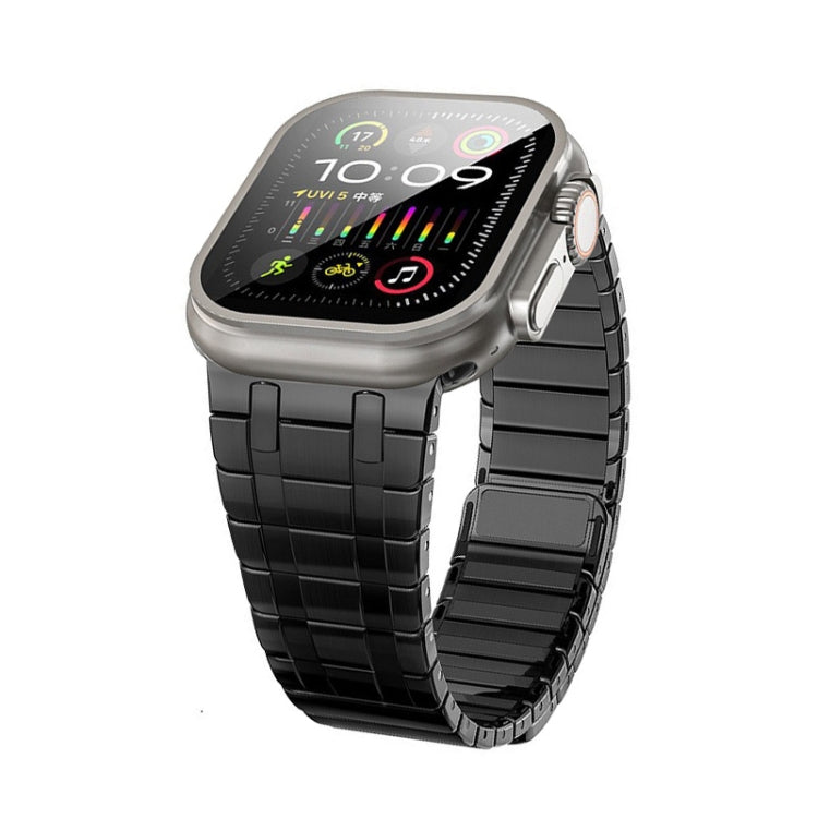 For Apple Watch Ultra 49mm Magnetic Stainless Steel Watch Band(Black) - free shipping - PMc TechLife - Order now!