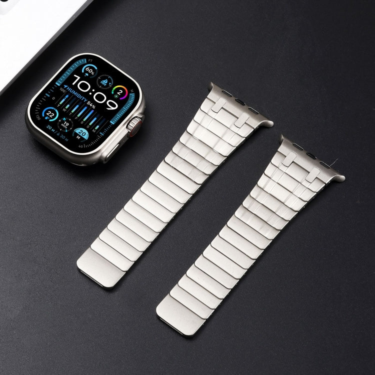 For Apple Watch Series 8 45mm Magnetic Stainless Steel Watch Band(Titanium Gold) - free shipping - PMc TechLife - Order now!
