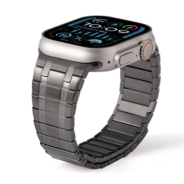For Apple Watch Series 7 45mm Magnetic Stainless Steel Watch Band(Titanium Grey) - free shipping - PMc TechLife - Order now!
