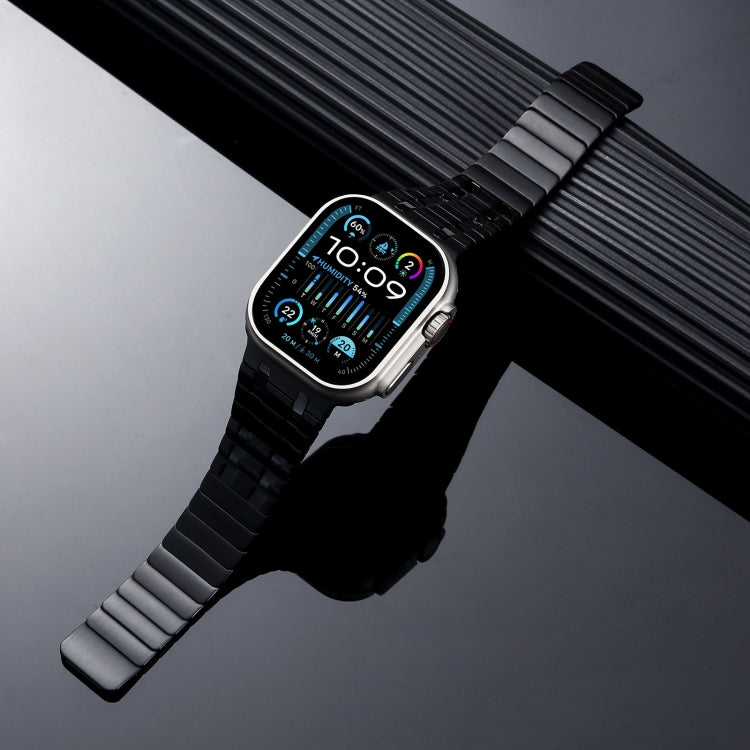 For Apple Watch SE 44mm Magnetic Stainless Steel Watch Band(Black) - free shipping - PMc TechLife - Order now!