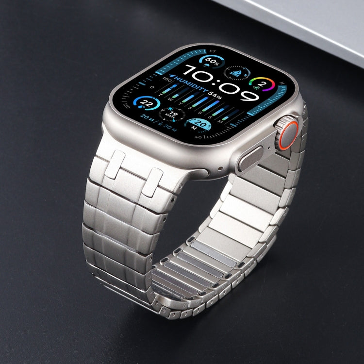 For Apple Watch SE 44mm Magnetic Stainless Steel Watch Band(Titanium Gold) - free shipping - PMc TechLife - Order now!