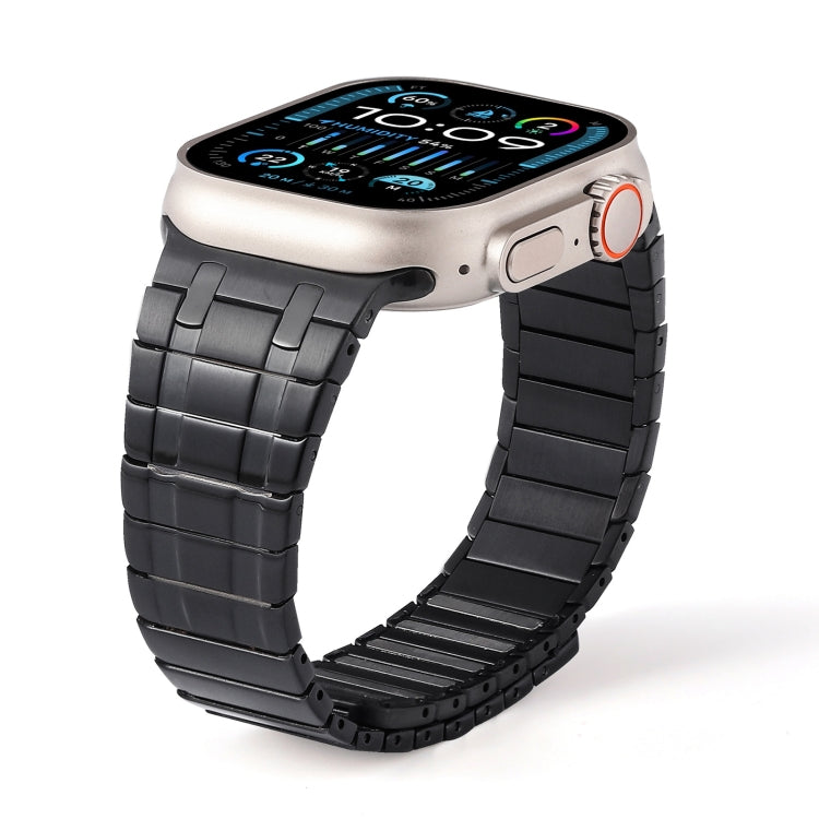 For Apple Watch Series 4 44mm Magnetic Stainless Steel Watch Band(Black) - free shipping - PMc TechLife - Order now!