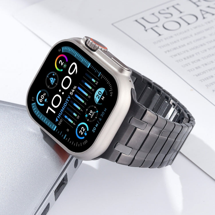 For Apple Watch Series 3 42mm Magnetic Stainless Steel Watch Band(Titanium Grey) - free shipping - PMc TechLife - Order now!