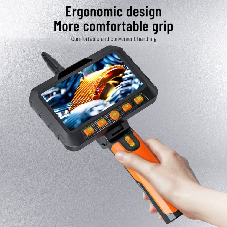 T27 5 inch IPS Color Screen 3.9mm Single Camera Handheld Hard Cable HD Industrial Endoscope, Length:3.5m(Orange Black) -  by PMC TechLife | Online Shopping South Africa | PMC TechLife | Buy Now Pay Later Mobicred