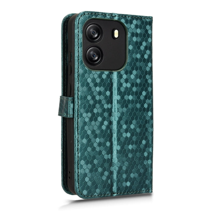 For Blackview Wave 6C Honeycomb Dot Texture Leather Phone Case(Green) - More Brand by PMC TechLife | Online Shopping South Africa | PMC TechLife | Buy Now Pay Later Mobicred