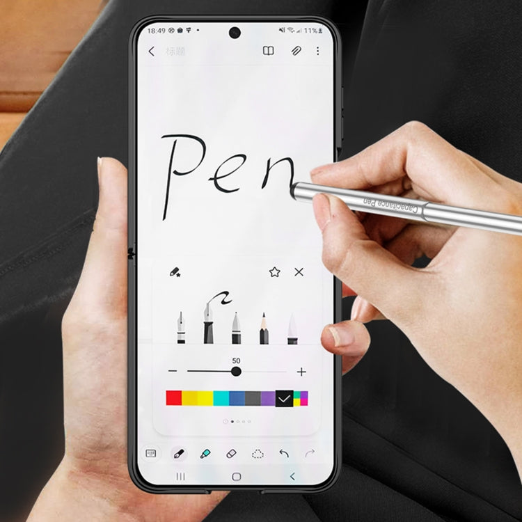 For Samsung Galaxy Z Flip6 / Flip7 FE GKK Integrated Magnetic Full Coverage Flip Phone Case with Pen Box+Pen(Black) - free shipping - PMC Jewellery - Order now!