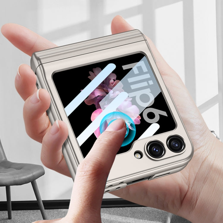 For Samsung Galaxy Z Flip6 / Flip7 FE GKK Integrated Magnetic Full Coverage Flip Phone Case with Pen Box+Pen(Silver) - free shipping - PMC Jewellery - Order now!