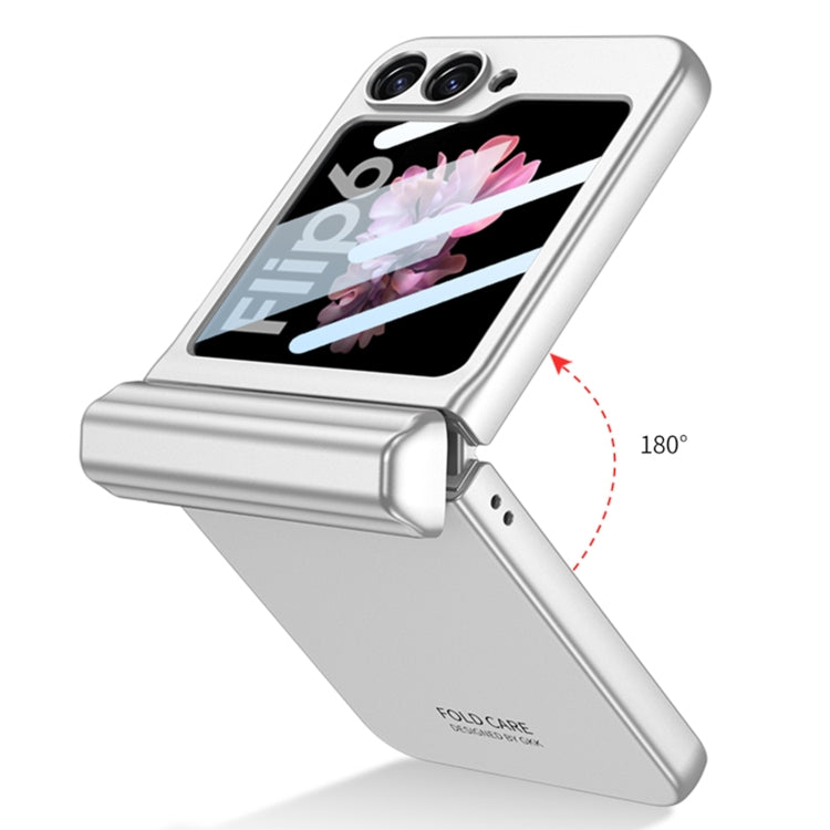 For Samsung Galaxy Z Flip6 / Flip7 FE GKK Integrated Magnetic Full Coverage Flip Phone Case with Pen Box+Pen(Silver) - free shipping - PMC Jewellery - Order now!