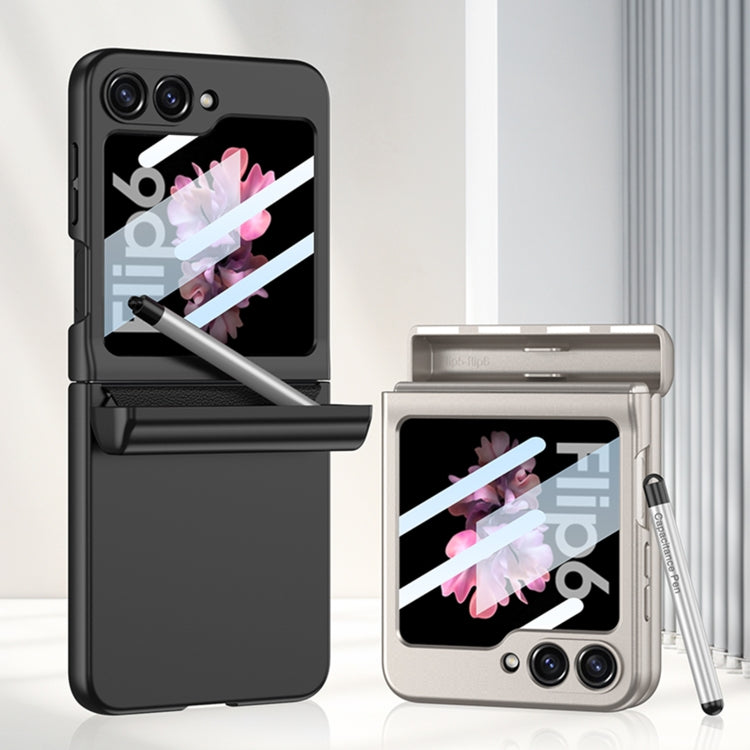 For Samsung Galaxy Z Flip6 / Flip7 FE GKK Integrated Magnetic Full Coverage Flip Phone Case with Pen Box+Pen(Gray) - free shipping - PMC Jewellery - Order now!