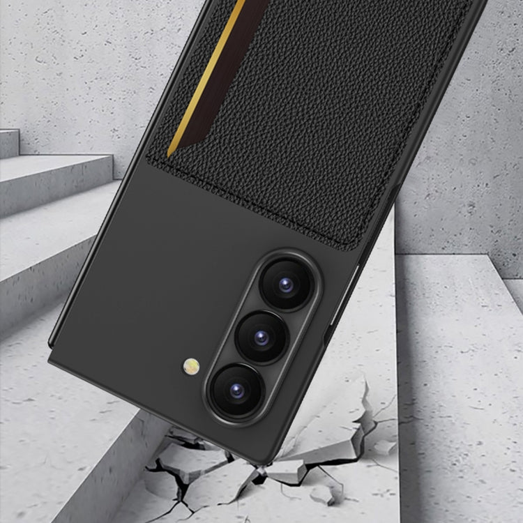 For Samsung Galaxy Z Fold6 GKK Integrated Ultra-thin Card Slots Phone Case(Carbon Fiber Texture) - free shipping - PMC Jewellery - Order now!