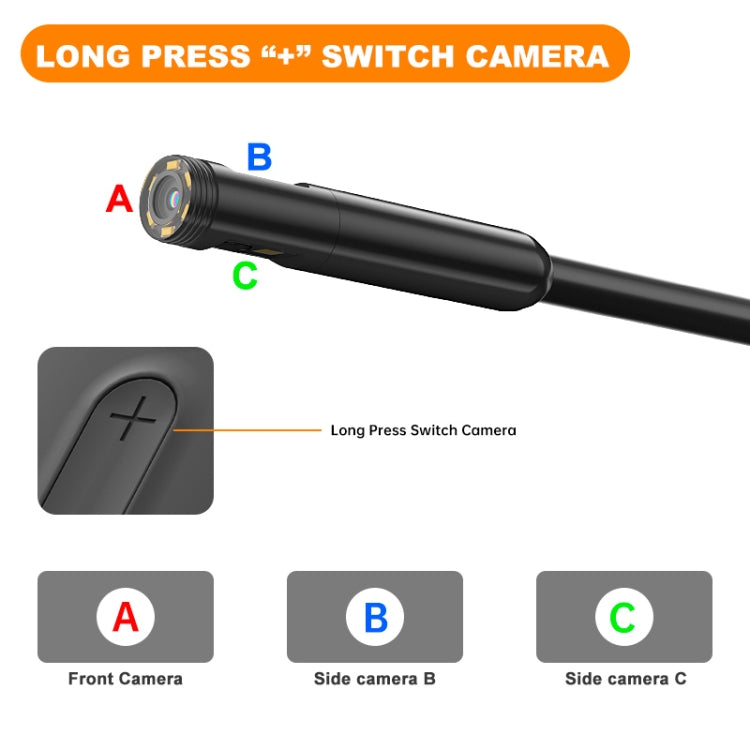 Y15 7.9mm Dual Camera WiFi Connected Hard Cable HD Industrial Endoscope, Length:2m(Black) -  by PMC TechLife | Online Shopping South Africa | PMC TechLife | Buy Now Pay Later Mobicred