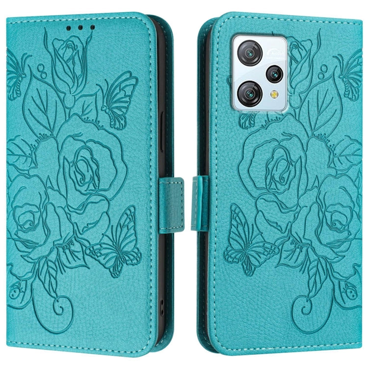 For Blackview A53 Embossed Rose RFID Anti-theft Leather Phone Case(Light Blue) - free shipping - PMC TechLife - Order now!