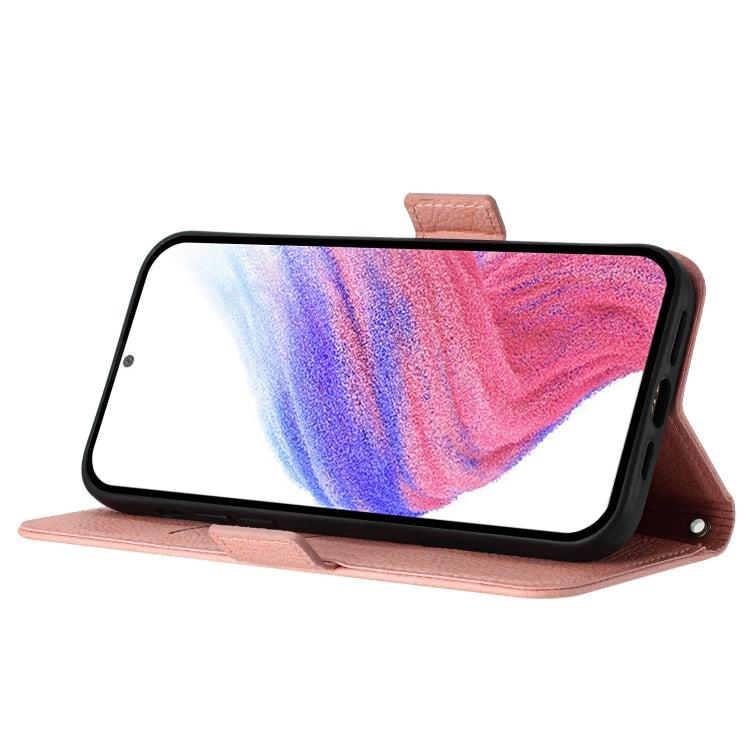For Blackview Color 8 / Oscal Modern 8 Embossed Rose RFID Anti-theft Leather Phone Case(Pink) - More Brand by PMC TechLife | Online Shopping South Africa | PMC TechLife | Buy Now Pay Later Mobicred