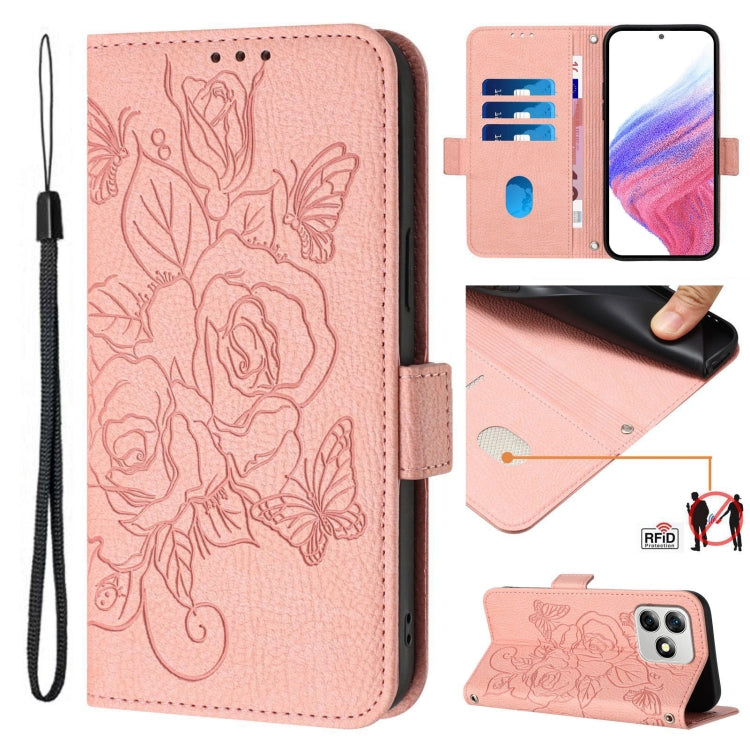 For Ulefone Note 18 Ultra Embossed Rose RFID Anti-theft Leather Phone Case(Pink) - Ulefone Cases by PMC Jewellery | Online Shopping South Africa | PMC Jewellery | Buy Now Pay Later Mobicred