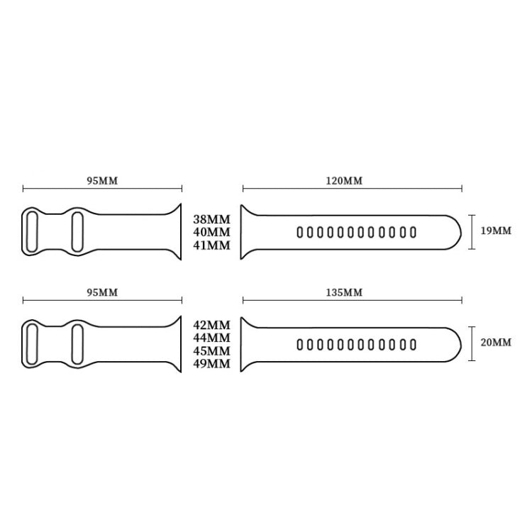For Apple Watch Series 3 38mm Concave Leopard Printed Silicone Watch Band(Starlight Milk Tea) - Watch Bands by PMc TechLife | Online Shopping South Africa | PMc TechLife | Buy Now Pay Later Mobicred