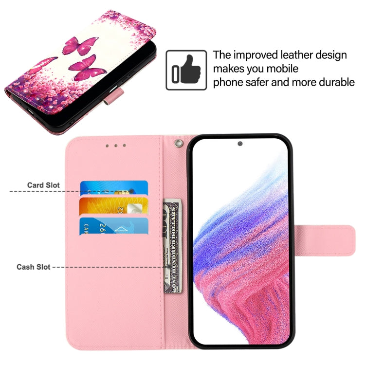 For Samsung Galaxy S25 5G 3D Painting Horizontal Flip Leather Phone Case(Rose Butterfly) - Galaxy S25 5G Cases by PMC Jewellery | Online Shopping South Africa | PMC Jewellery | Buy Now Pay Later Mobicred