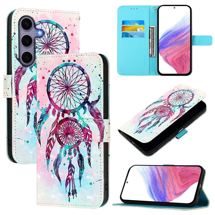 For Samsung Galaxy S25 5G 3D Painting Horizontal Flip Leather Phone Case(Color Drop Wind Chimes) - free shipping - PMC Jewellery - Order now!