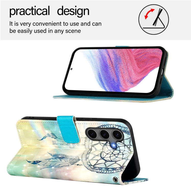For Samsung Galaxy S25+ 5G 3D Painting Horizontal Flip Leather Phone Case(Dream Wind Chimes) - Galaxy S25+ 5G Cases by PMC Jewellery | Online Shopping South Africa | PMC Jewellery | Buy Now Pay Later Mobicred