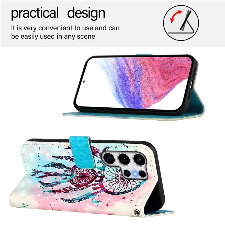 For Samsung Galaxy S25 Ultra 5G 3D Painting Horizontal Flip Leather Phone Case(Color Drop Wind Chimes) - Galaxy S25 Ultra 5G Cases by PMC Jewellery | Online Shopping South Africa | PMC Jewellery | Buy Now Pay Later Mobicred