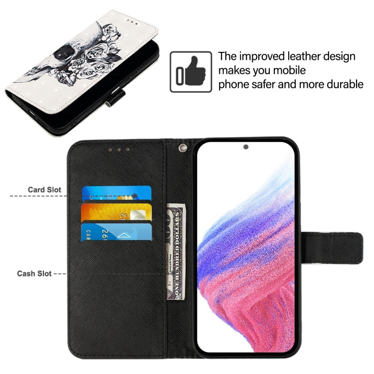 For Samsung Galaxy S25 Ultra 5G 3D Painting Horizontal Flip Leather Phone Case(Skull) - Galaxy S25 Ultra 5G Cases by PMC Jewellery | Online Shopping South Africa | PMC Jewellery | Buy Now Pay Later Mobicred