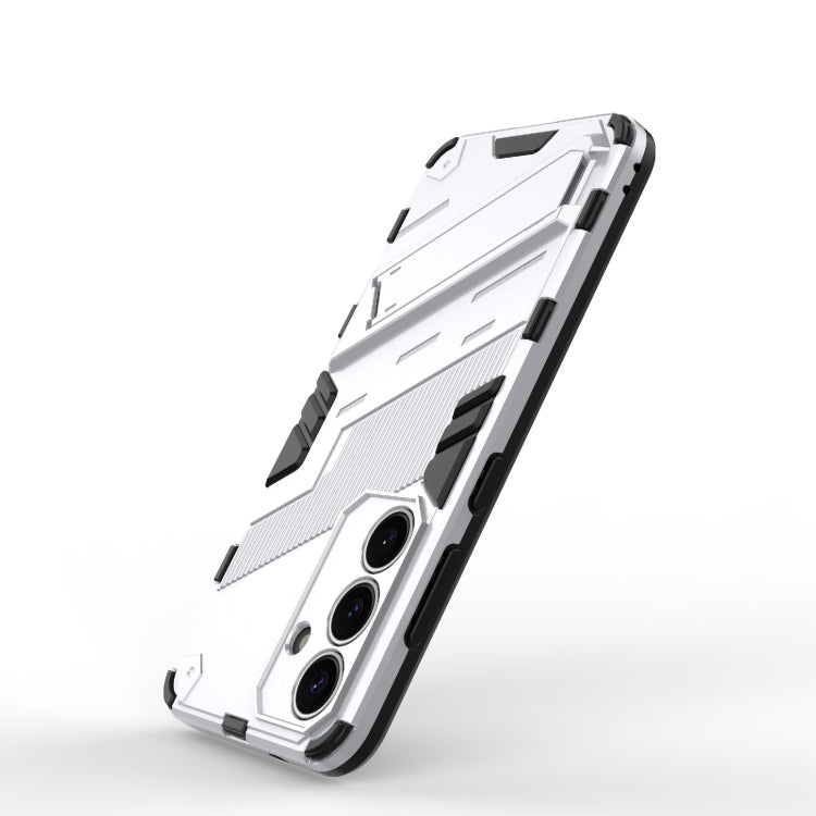 For Samsung Galaxy S25 5G Punk Armor 2 in 1 PC + TPU Shockproof Phone Case with Invisible Holder(White) - free shipping - PMC Jewellery - Order now!