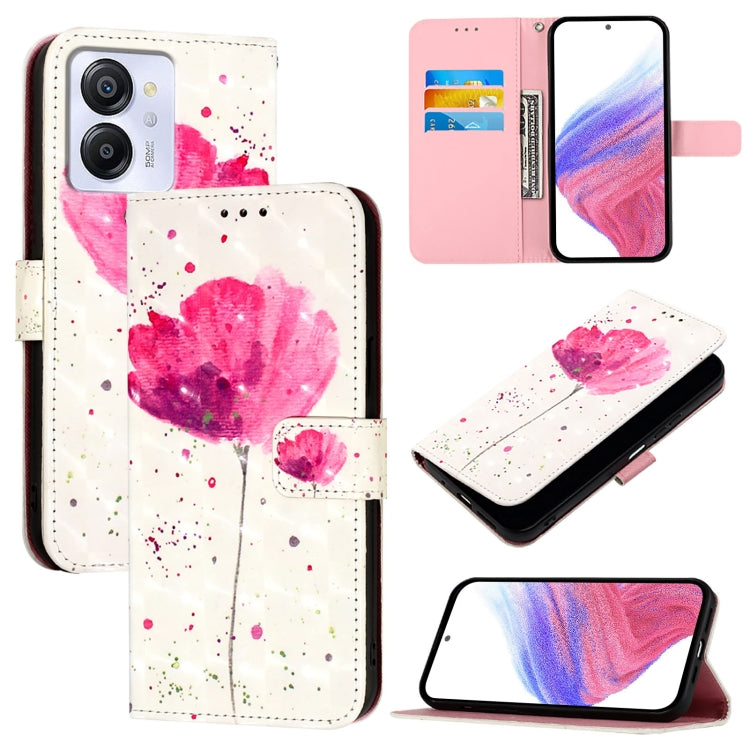 For Blackview Color 8 3D Painting Horizontal Flip Leather Phone Case(Flower) - More Brand by PMC TechLife | Online Shopping South Africa | PMC TechLife | Buy Now Pay Later Mobicred