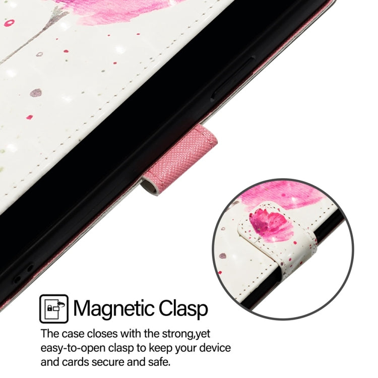 For Blackview Color 8 3D Painting Horizontal Flip Leather Phone Case(Flower) - More Brand by PMC TechLife | Online Shopping South Africa | PMC TechLife | Buy Now Pay Later Mobicred