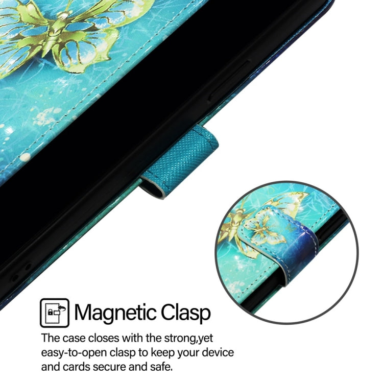 For Blackview Shark 8 3D Painting Horizontal Flip Leather Phone Case(Golden Butterfly) - More Brand by PMC TechLife | Online Shopping South Africa | PMC TechLife | Buy Now Pay Later Mobicred