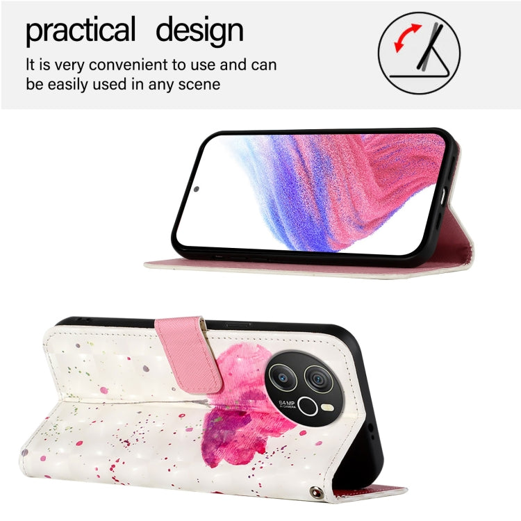 For Blackview Shark 8 3D Painting Horizontal Flip Leather Phone Case(Flower) - More Brand by PMC TechLife | Online Shopping South Africa | PMC TechLife | Buy Now Pay Later Mobicred