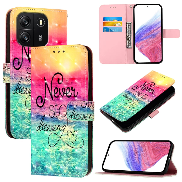 For Blackview Wave 6C 3D Painting Horizontal Flip Leather Phone Case(Chasing Dreams) - More Brand by PMC TechLife | Online Shopping South Africa | PMC TechLife | Buy Now Pay Later Mobicred